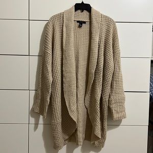 Forever 21 shawl cardigan cream color, size small
